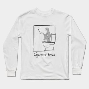 Cigarette break (black version) Long Sleeve T-Shirt